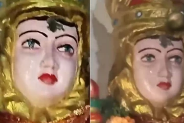 யாழில் மாதா சொரூபத்தில் கண்ணீர் வடியும் காட்சி