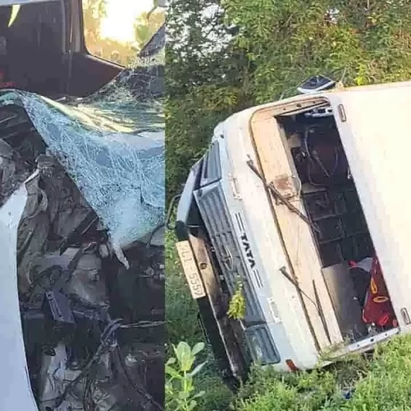 கிளிநொச்சியில் கோர விபத்து- நால்வர் காயம்